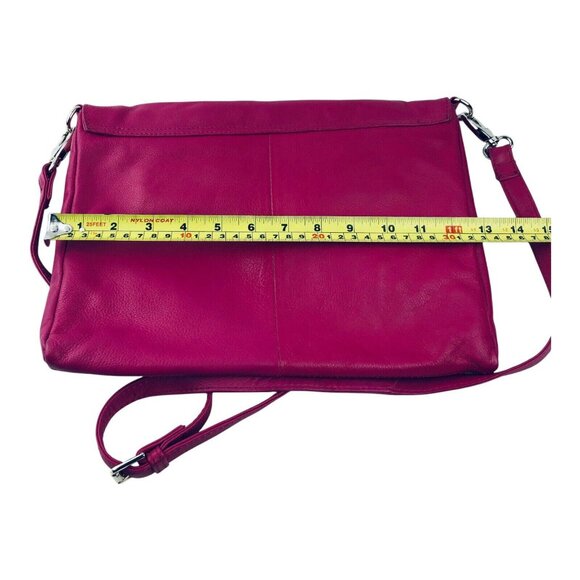 Uterqüe Pink Fuchsia Handbag Crossbody Multi-Color Appliqué - Picture 4 of 12